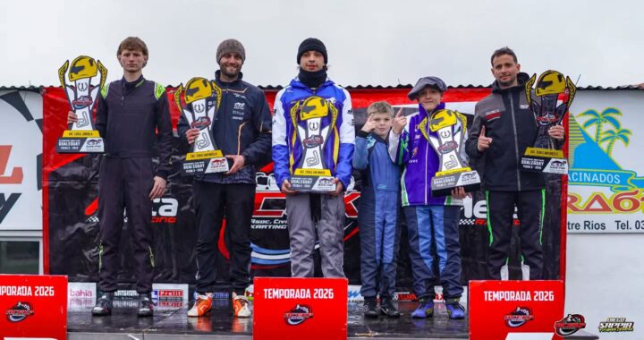 Estos fueron los ganadores de la 5ª Fecha de la Temporada 2026 del Karting Entrerriano.
